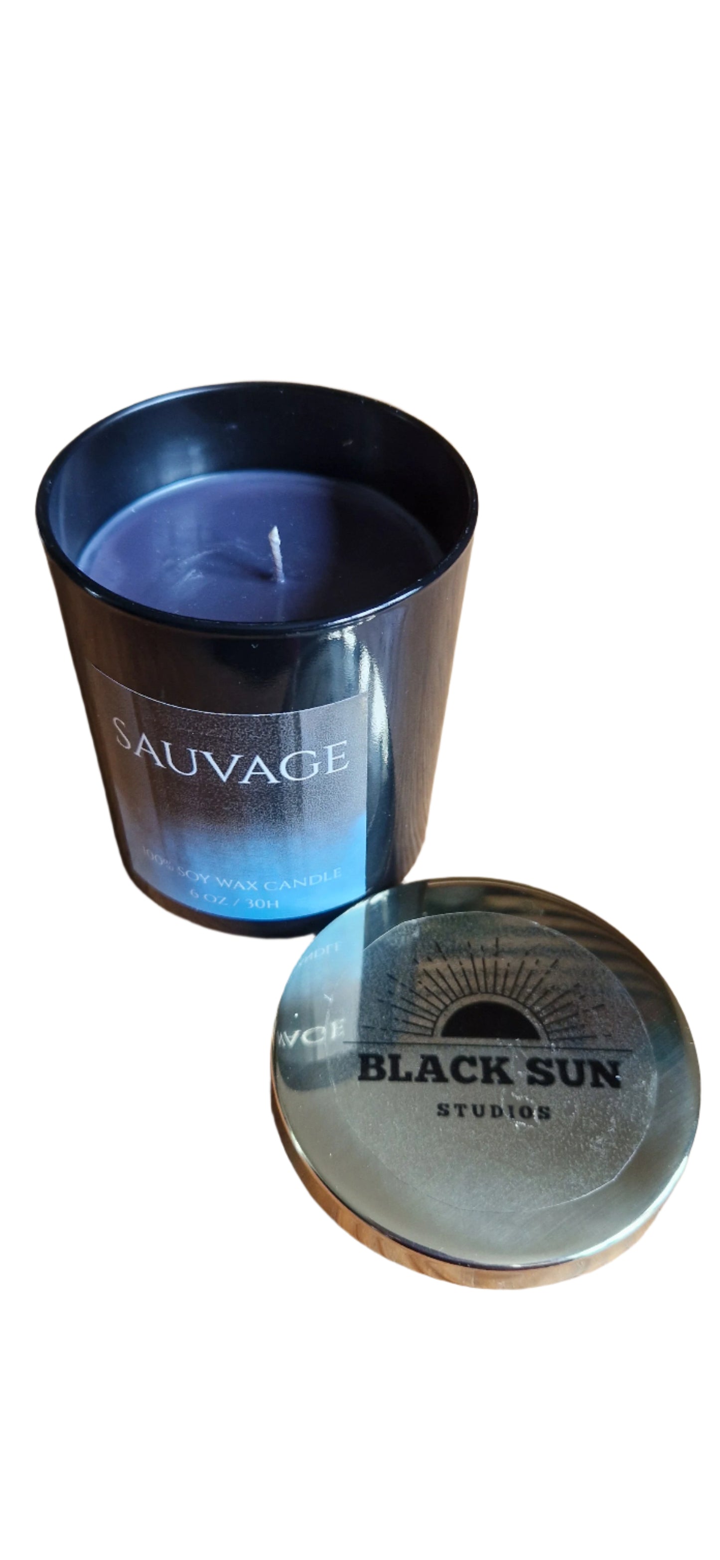 Sauvage Perfume Scented Soy Wax Candle – 6oz | 30 Hour Burn | Handmade, Cotton Wick