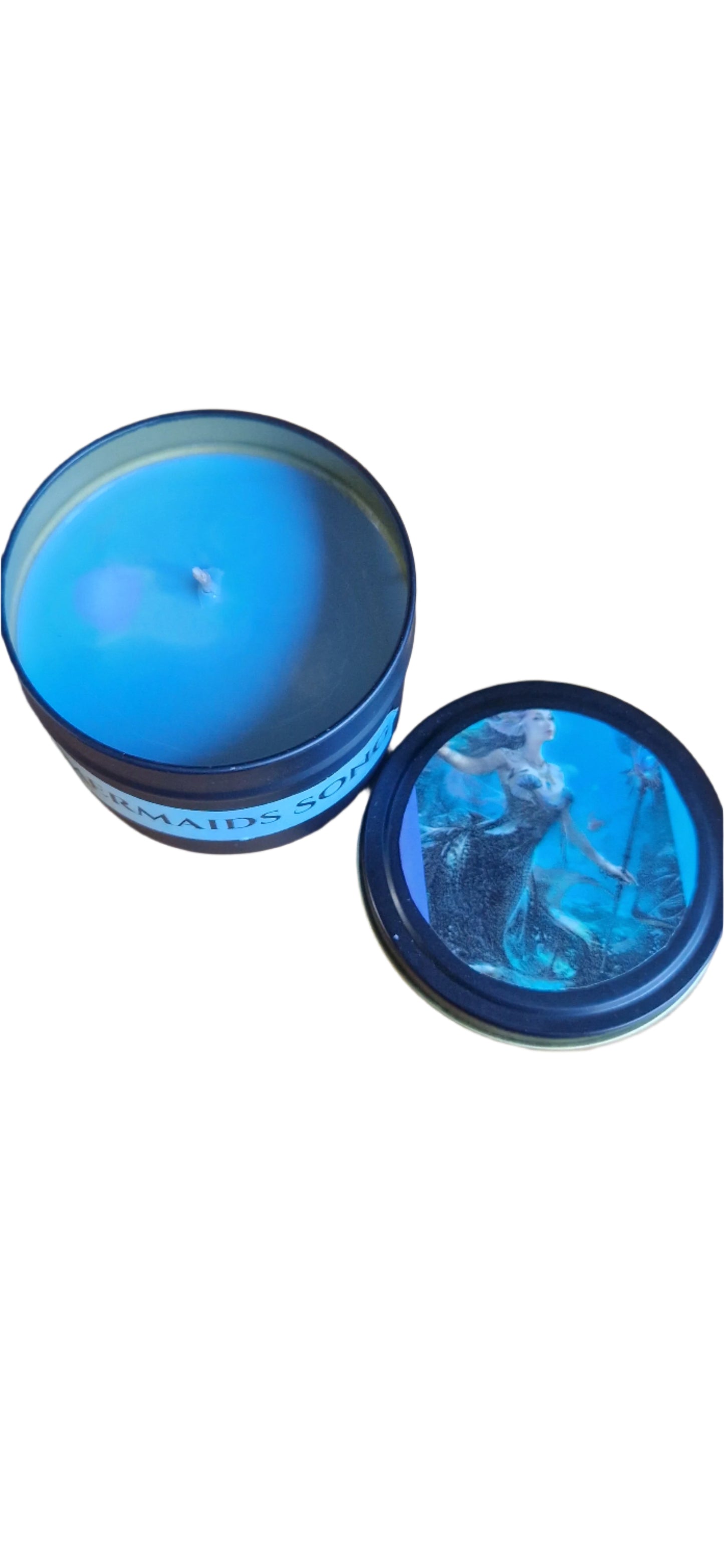 Mermaid’s Song – Fantasy Mini Candle | 6oz Soy Wax | 30 Hour Burn | Handmade with Cotton Wick