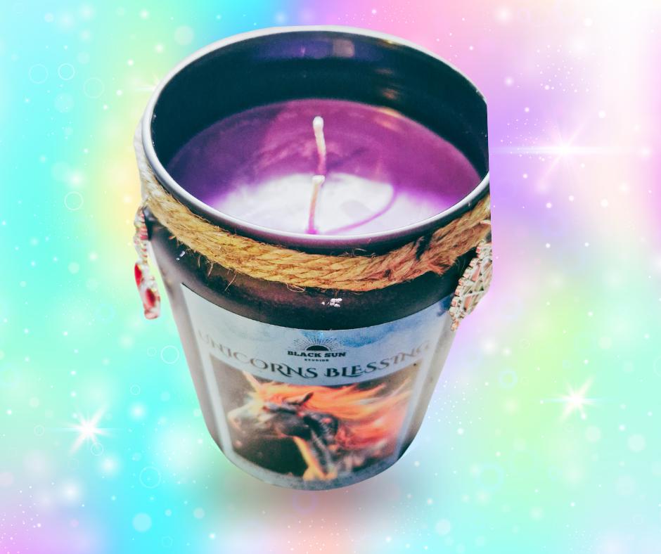 Unicorn’s Blessing – 40oz Fantasy Soy Wax Candle | Strong Scented | Handmade with Cotton Wicks