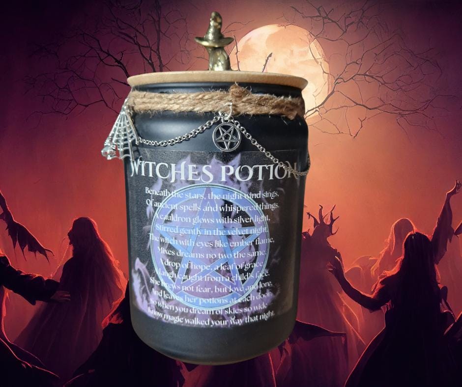 Witches Potion – 40oz Fantasy Soy Wax Candle | Strong Scented | Handmade with Cotton Wicks