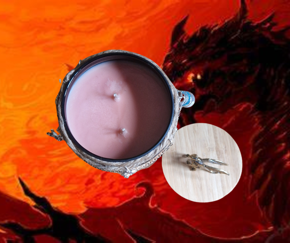 Dragon’s Fire – 40oz Fantasy Soy Wax Candle | Strong Scented | Handmade with Cotton Wick