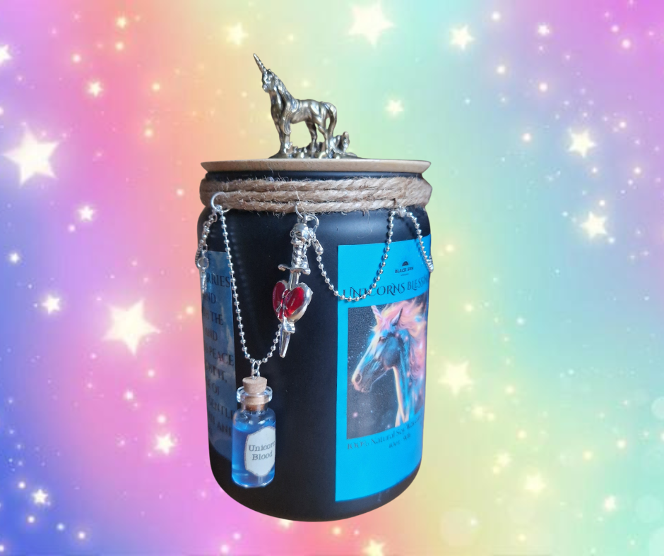 Unicorn’s Blessing – 40oz Fantasy Soy Wax Candle | Strong Scented | Handmade with Cotton Wicks