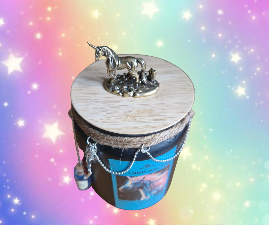 Unicorn’s Blessing – 40oz Fantasy Soy Wax Candle | Strong Scented | Handmade with Cotton Wicks