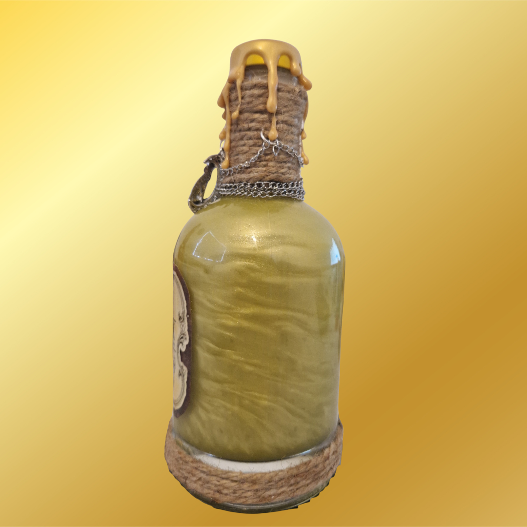 Liquid Luck Potion Bottle with Charms, Wax Seal & Shimmering Liquid