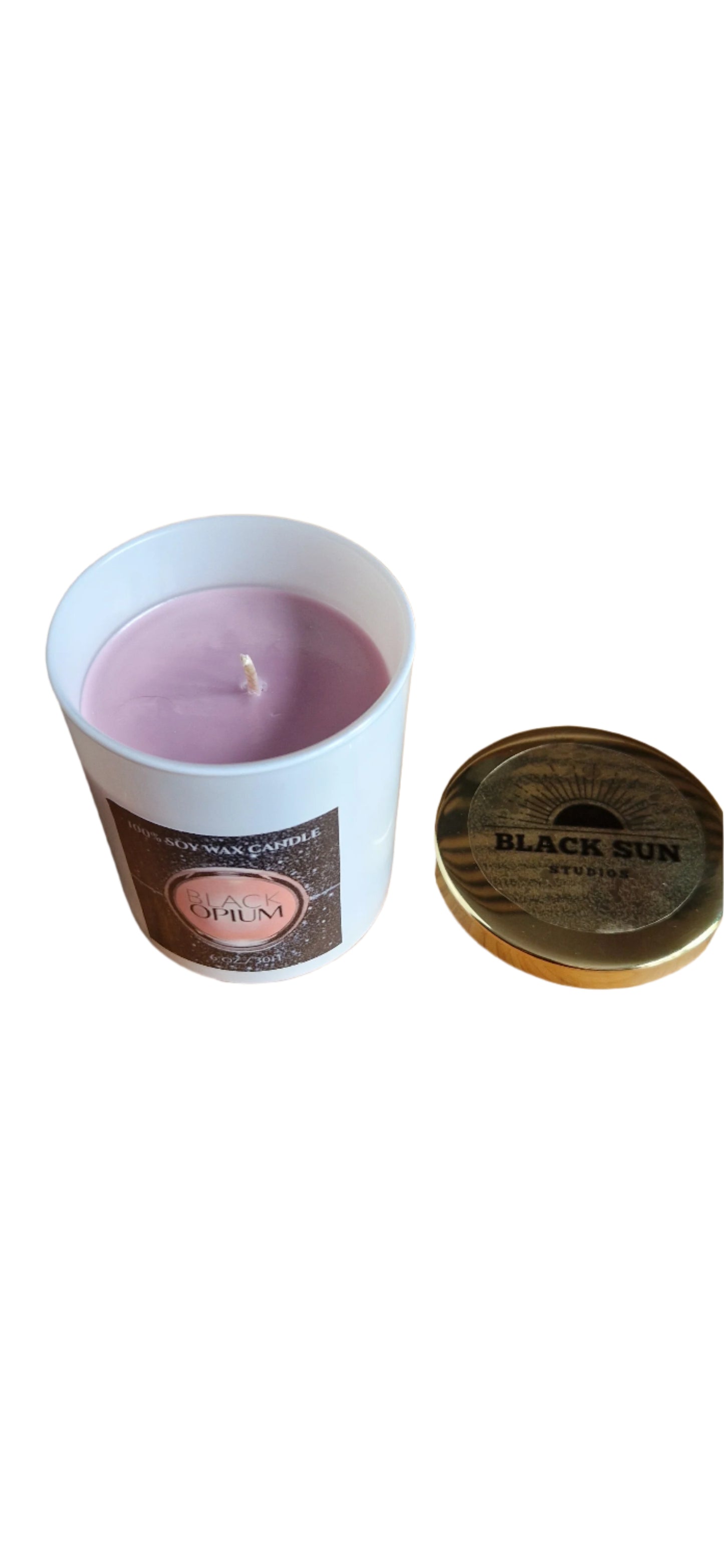 Black Opium Perfume Scented Soy Wax Candle – 6oz | 30 Hour Burn | Handmade, Cotton Wick