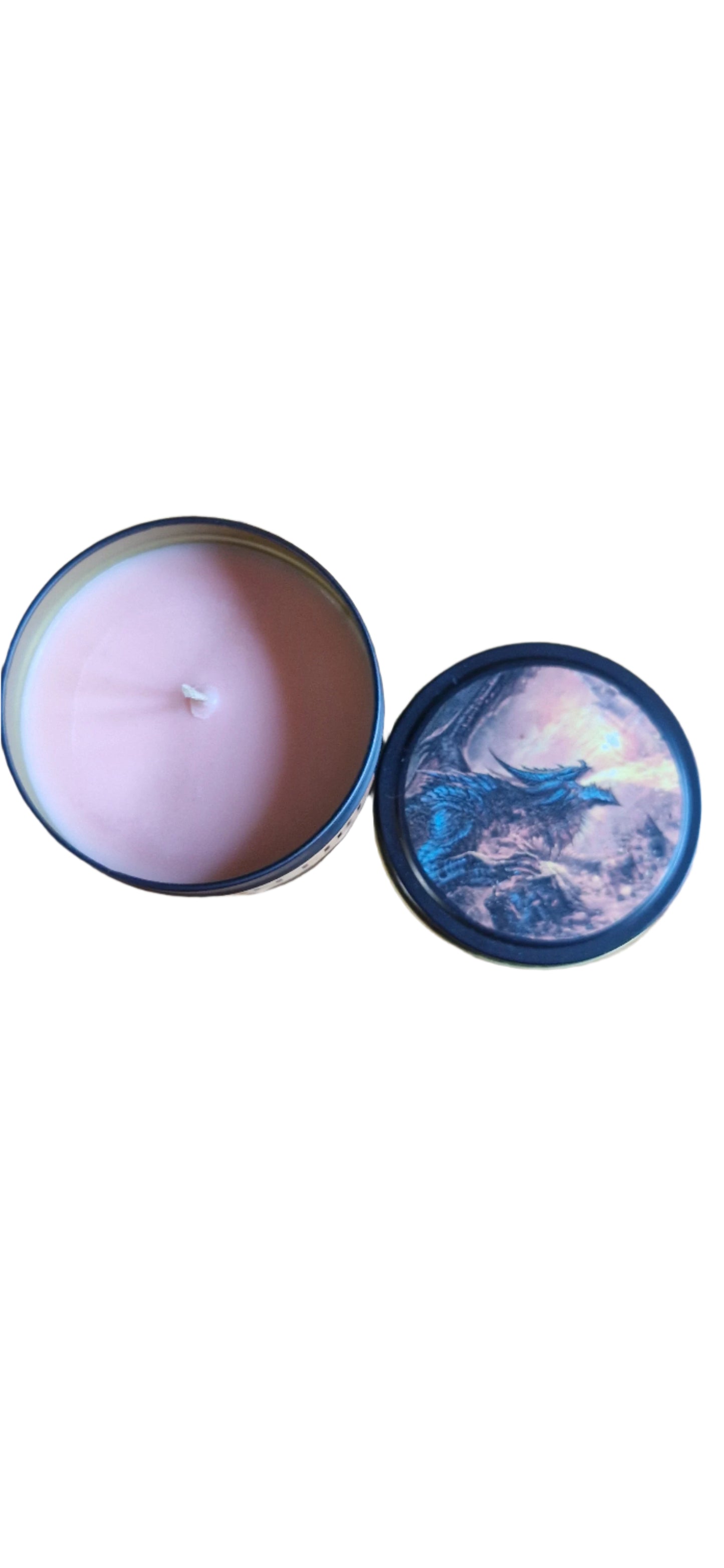 Fantasy Mini Candle – Dragon Fire Scent | 6oz Soy Wax | 30 Hour Burn | Handmade with Cotton Wick