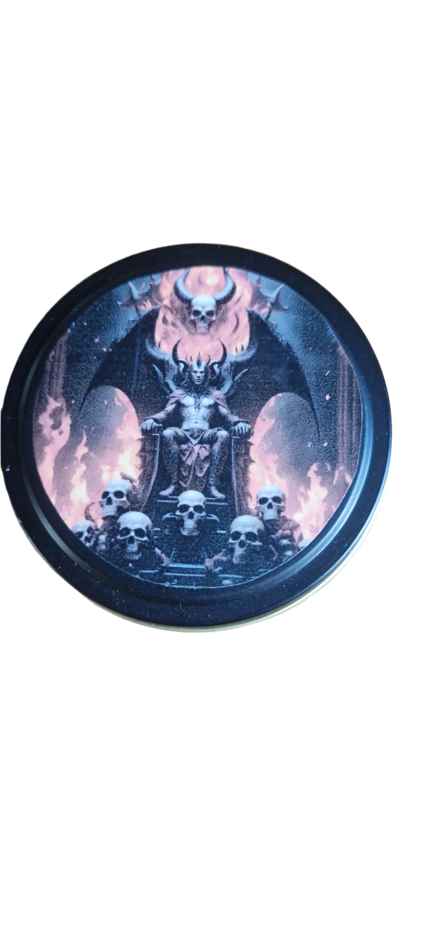 Devil’s Judgement – Fantasy Mini Candle | 6oz Soy Wax | 30 Hour Burn | Handmade with Cotton Wick