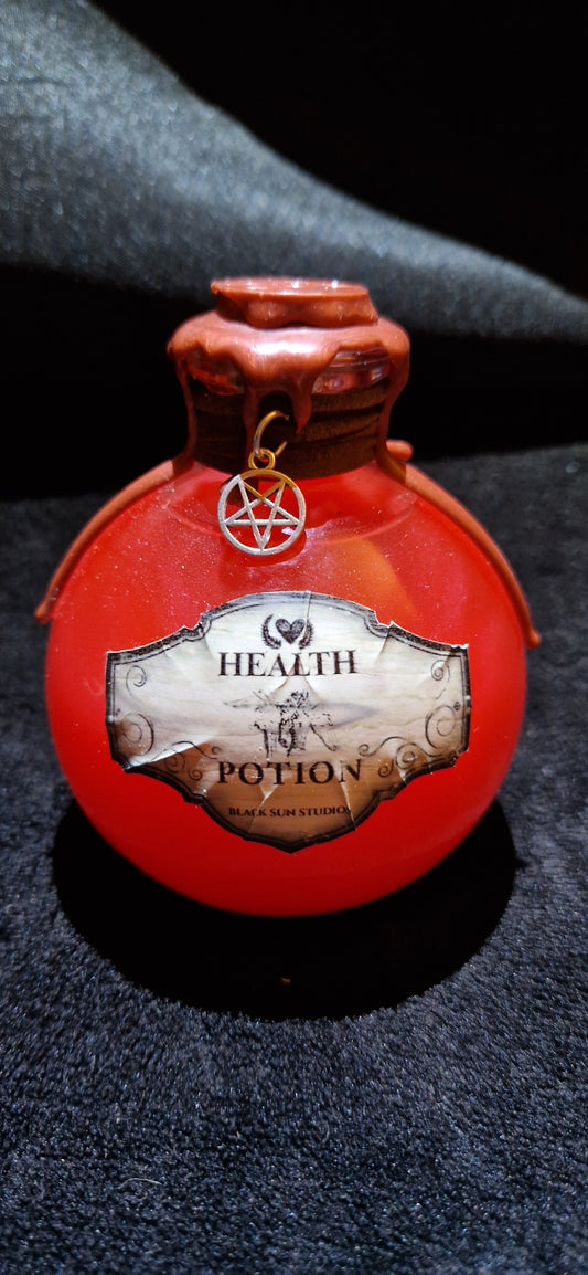 Potion of Health Red Elixir Bottle with Charms & Wax Seal