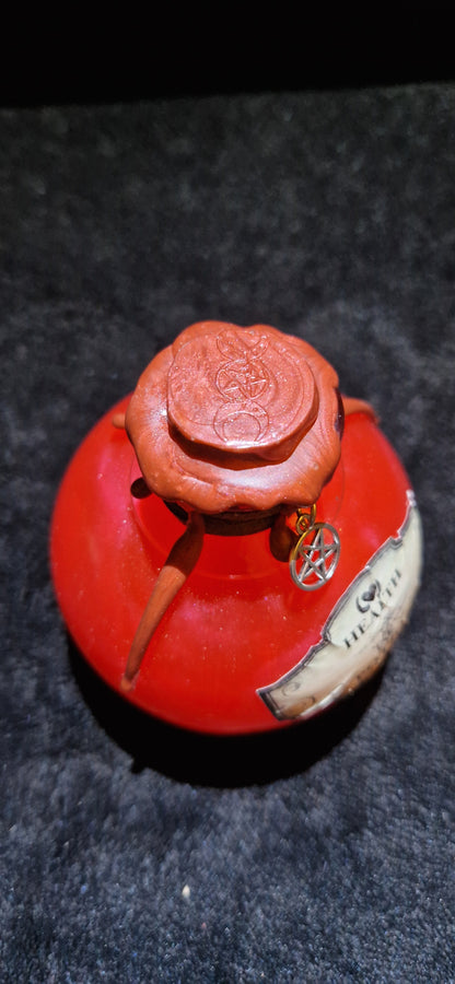 Potion of Health Red Elixir Bottle with Charms & Wax Seal