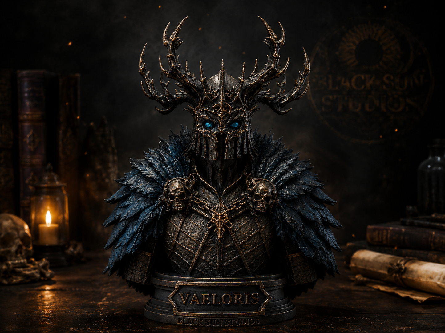 Vaeloris – The Horned King Bust | Black Sun Chronicles Collectible