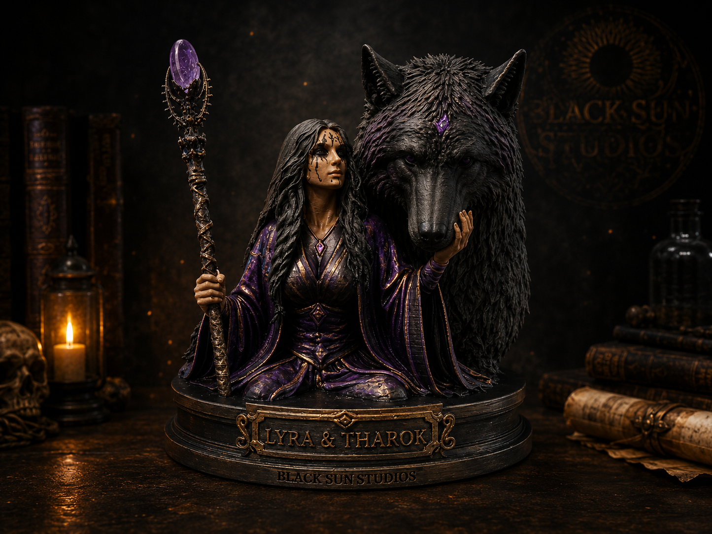 Lyra & Tharok Bust | Black Sun Chronicles Collectible