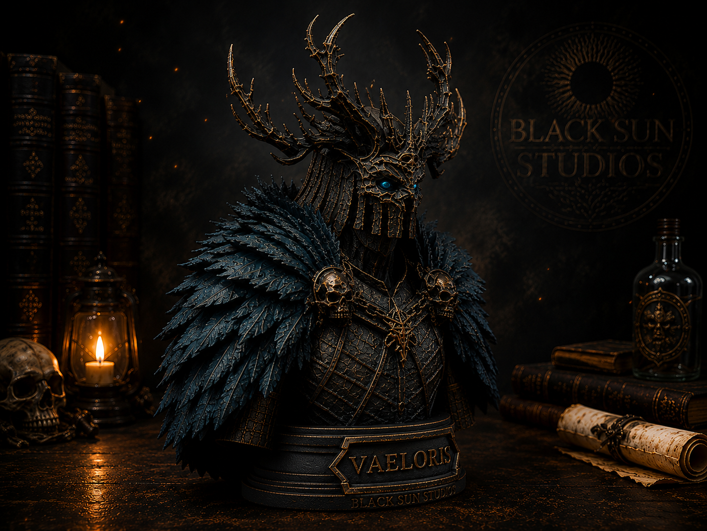 Vaeloris – The Horned King Bust | Black Sun Chronicles Collectible
