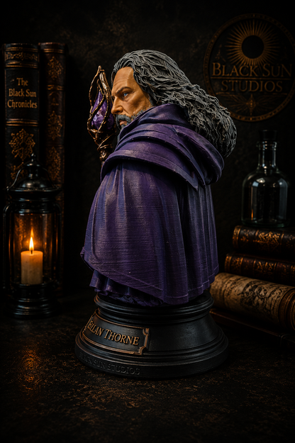 Elian Thorne Bust | Fantasy Mage Collectible | Black Sun Studios