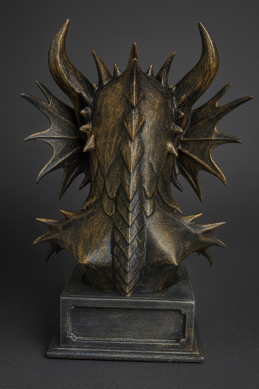 Bronze Dragon Guardian Bust – Hand-Finished Fantasy Sculpture by Black Sun Studios