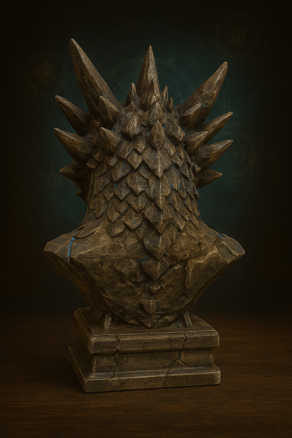 Stoneborn Dragon Bust – Handcrafted Fantasy Sculpture | Black Sun Forge