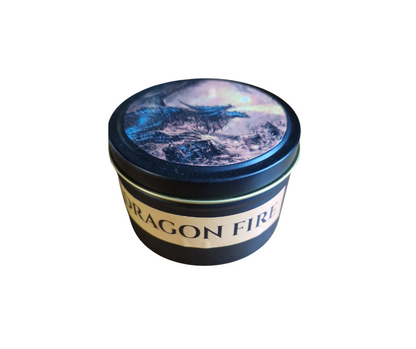 Fantasy Mini Candle – Dragon Fire Scent | 6oz Soy Wax | 30 Hour Burn | Handmade with Cotton Wick