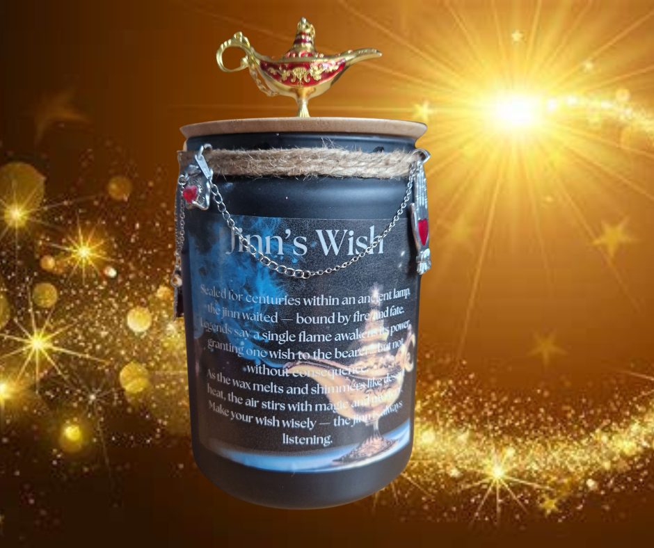 Jinn’s Wish – 40oz Fantasy Soy Wax Candle | Strong Scented | Handmade with Cotton Wicks