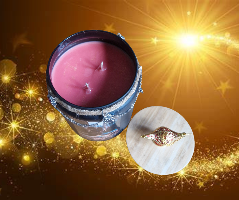 Jinn’s Wish – 40oz Fantasy Soy Wax Candle | Strong Scented | Handmade with Cotton Wicks