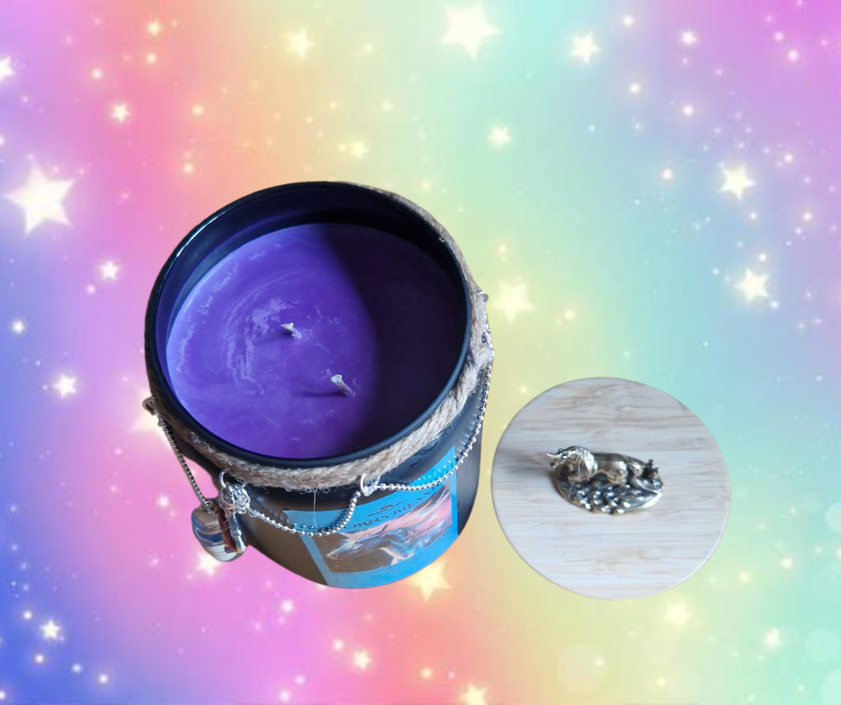 Unicorn’s Blessing – 40oz Fantasy Soy Wax Candle | Strong Scented | Handmade with Cotton Wicks