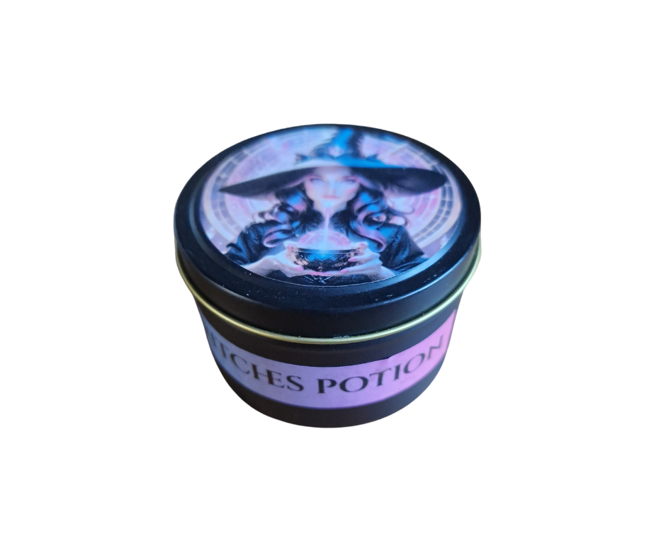 Witch’s Potion Mini Candle – Enchanted Scent | 6oz Soy Wax | 30 Hour Burn | Handmade with Cotton Wick
