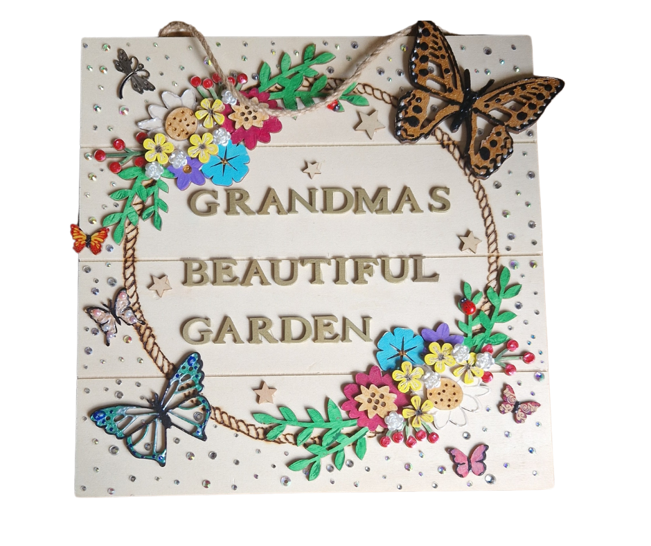 Grandma’s Beautiful Garden – Handmade Wooden Plaque