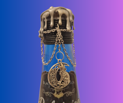 Polyjuice Potion Bottle – Blue-to-Purple Shimmering Elixir with Charms & Wax Seal