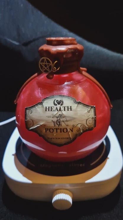 Potion of Health Red Elixir Bottle with Charms & Wax Seal